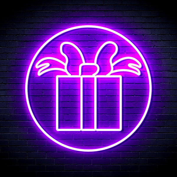 ADVPRO Christmas Present Ultra-Bright LED Neon Sign fnu0154 - Purple