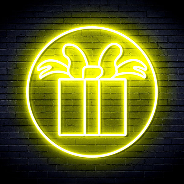 ADVPRO Christmas Present Ultra-Bright LED Neon Sign fnu0154 - Yellow