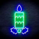 ADVPRO Christmas Candle Ultra-Bright LED Neon Sign fnu0156 - Green & Blue