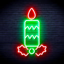 ADVPRO Christmas Candle Ultra-Bright LED Neon Sign fnu0156 - Green & Red