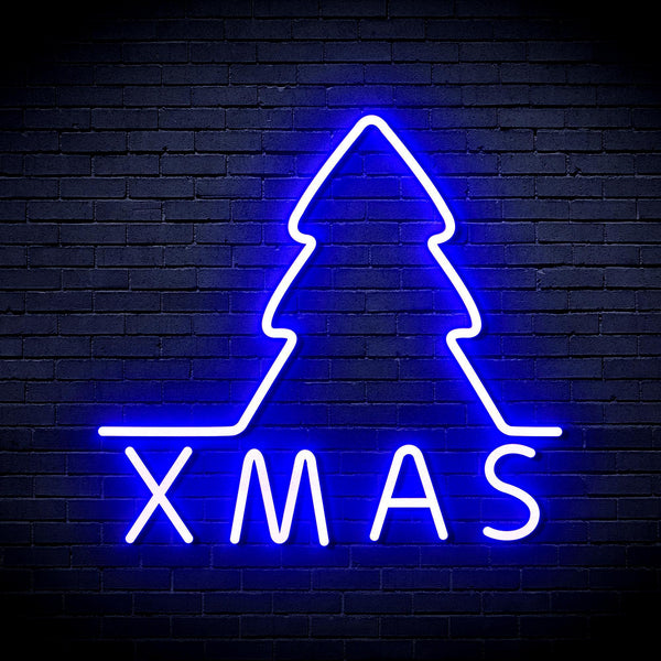 ADVPRO Simple Christmas Tree Ultra-Bright LED Neon Sign fnu0157 - Blue