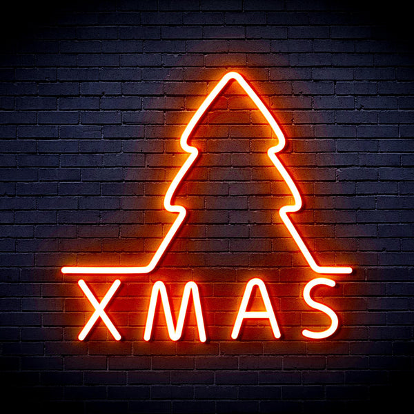 ADVPRO Simple Christmas Tree Ultra-Bright LED Neon Sign fnu0157 - Orange