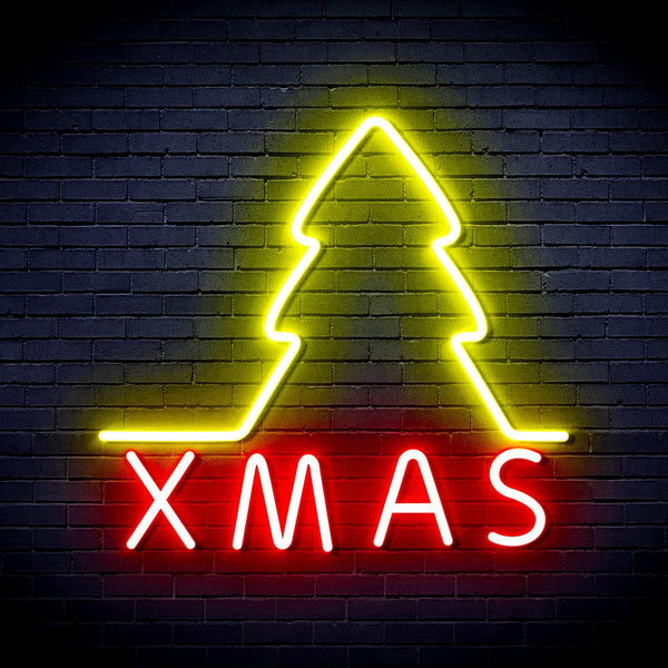 ADVPRO Simple Christmas Tree Ultra-Bright LED Neon Sign fnu0157 - Red & Yellow