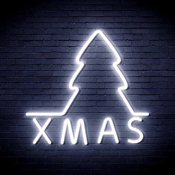 ADVPRO Simple Christmas Tree Ultra-Bright LED Neon Sign fnu0157 - White