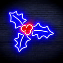 ADVPRO Christmas Holly Ultra-Bright LED Neon Sign fnu0158 - Blue & Red