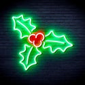 ADVPRO Christmas Holly Ultra-Bright LED Neon Sign fnu0158 - Green & Red