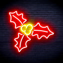 ADVPRO Christmas Holly Ultra-Bright LED Neon Sign fnu0158 - Red & Yellow