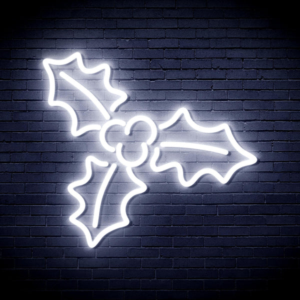 ADVPRO Christmas Holly Ultra-Bright LED Neon Sign fnu0158 - White