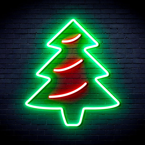 ADVPRO Christmas Tree Ultra-Bright LED Neon Sign fnu0159 - Green & Red