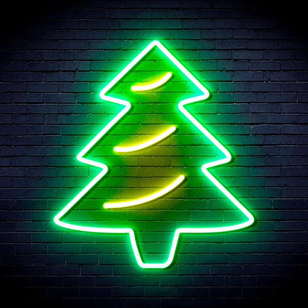 ADVPRO Christmas Tree Ultra-Bright LED Neon Sign fnu0159 - Green & Yellow