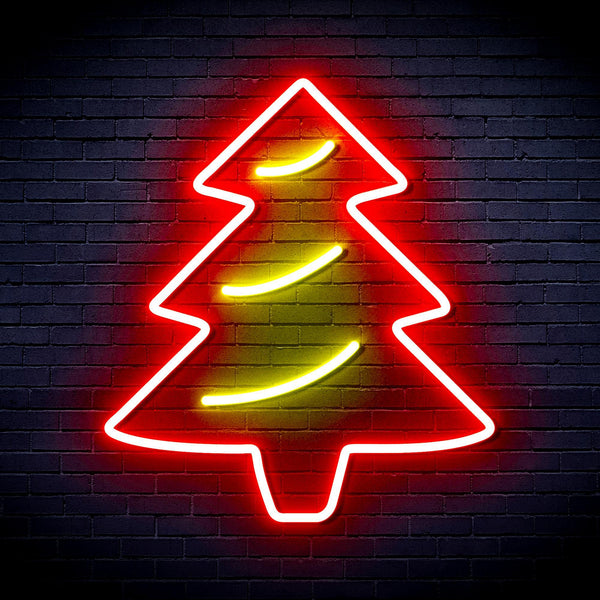 ADVPRO Christmas Tree Ultra-Bright LED Neon Sign fnu0159 - Red & Yellow