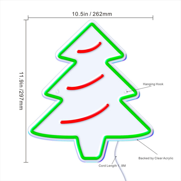ADVPRO Christmas Tree Ultra-Bright LED Neon Sign fnu0159 - Size