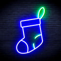ADVPRO Christmas Sock Ultra-Bright LED Neon Sign fnu0160 - Green & Blue