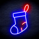ADVPRO Christmas Sock Ultra-Bright LED Neon Sign fnu0160 - Red & Blue
