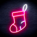 ADVPRO Christmas Sock Ultra-Bright LED Neon Sign fnu0160 - White & Pink
