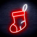 ADVPRO Christmas Sock Ultra-Bright LED Neon Sign fnu0160 - White & Red