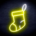 ADVPRO Christmas Sock Ultra-Bright LED Neon Sign fnu0160 - White & Yellow