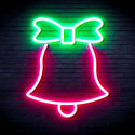 ADVPRO Christmas Bell with Ribbon Ultra-Bright LED Neon Sign fnu0161 - Green & Pink