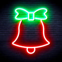 ADVPRO Christmas Bell with Ribbon Ultra-Bright LED Neon Sign fnu0161 - Green & Red