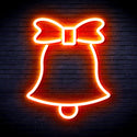ADVPRO Christmas Bell with Ribbon Ultra-Bright LED Neon Sign fnu0161 - Orange