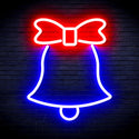 ADVPRO Christmas Bell with Ribbon Ultra-Bright LED Neon Sign fnu0161 - Red & Blue