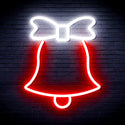 ADVPRO Christmas Bell with Ribbon Ultra-Bright LED Neon Sign fnu0161 - White & Red