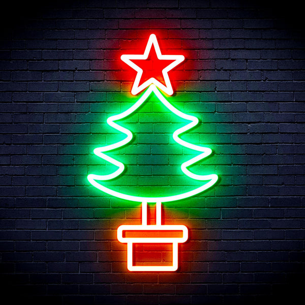 ADVPRO Christmas Tree Ultra-Bright LED Neon Sign fnu0163 - Multi-Color 1