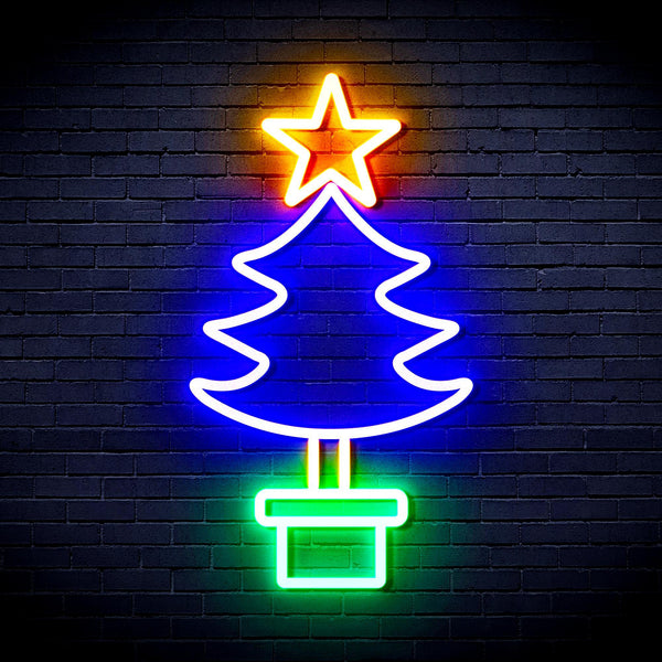 ADVPRO Christmas Tree Ultra-Bright LED Neon Sign fnu0163 - Multi-Color 8
