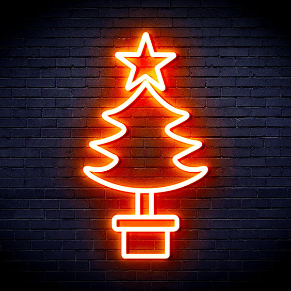 ADVPRO Christmas Tree Ultra-Bright LED Neon Sign fnu0163 - Orange
