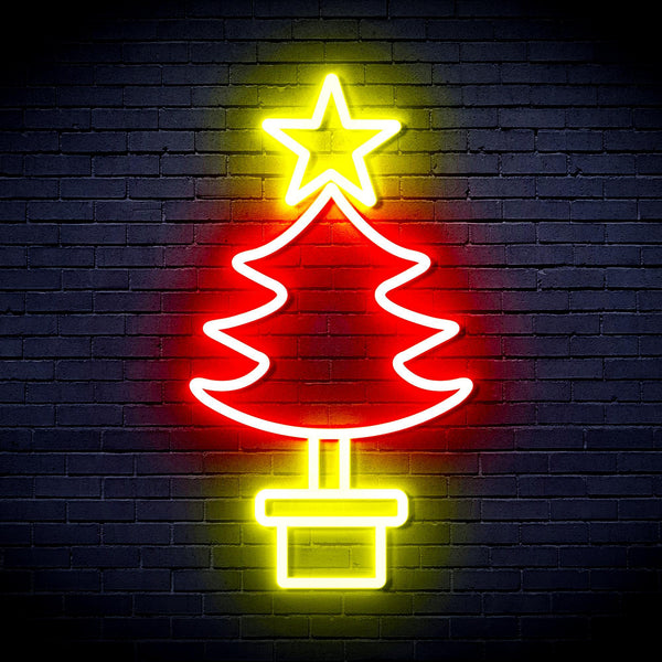ADVPRO Christmas Tree Ultra-Bright LED Neon Sign fnu0163 - Red & Yellow