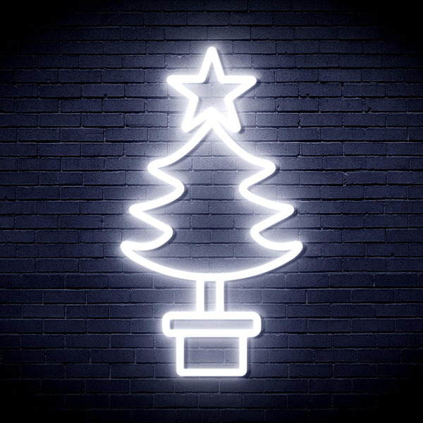 ADVPRO Christmas Tree Ultra-Bright LED Neon Sign fnu0163 - White