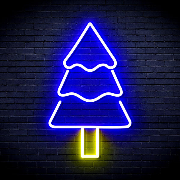 ADVPRO Christmas Tree Ultra-Bright LED Neon Sign fnu0164 - Blue & Yellow