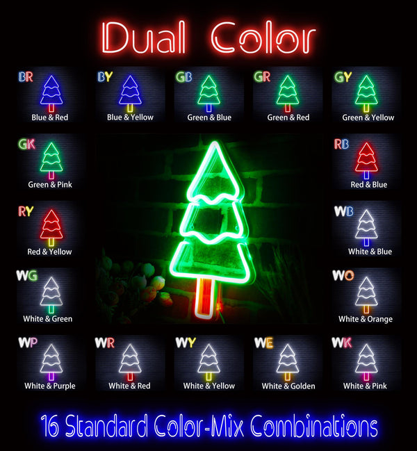 ADVPRO Christmas Tree Ultra-Bright LED Neon Sign fnu0164 - Dual-Color