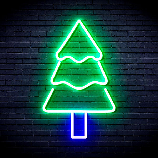 ADVPRO Christmas Tree Ultra-Bright LED Neon Sign fnu0164 - Green & Blue