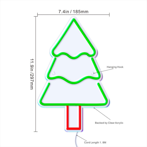 ADVPRO Christmas Tree Ultra-Bright LED Neon Sign fnu0164 - Size