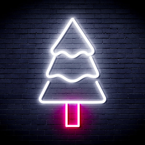 ADVPRO Christmas Tree Ultra-Bright LED Neon Sign fnu0164 - White & Pink