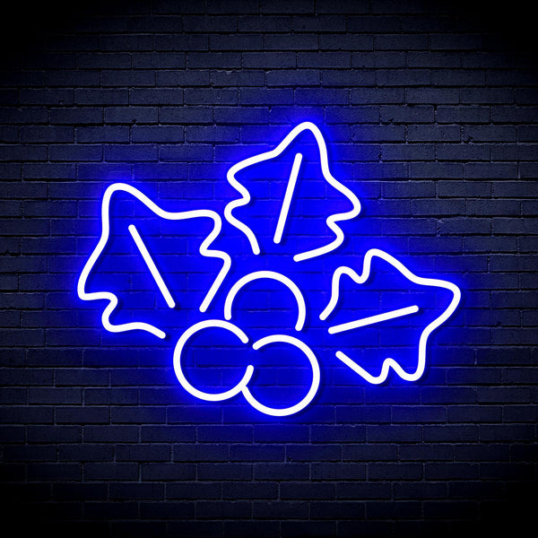ADVPRO Christmas Holly Ultra-Bright LED Neon Sign fnu0165 - Blue