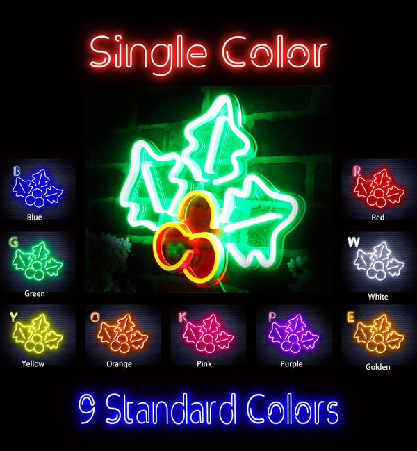 ADVPRO Christmas Holly Ultra-Bright LED Neon Sign fnu0165 - Classic