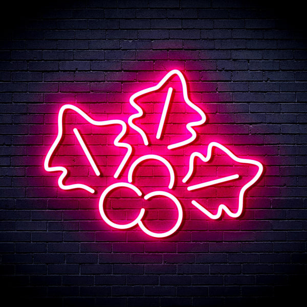 ADVPRO Christmas Holly Ultra-Bright LED Neon Sign fnu0165 - Pink