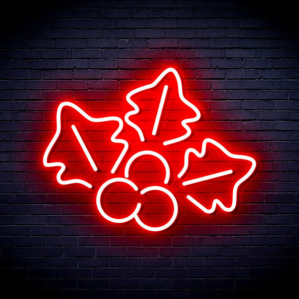 ADVPRO Christmas Holly Ultra-Bright LED Neon Sign fnu0165 - Red
