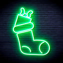ADVPRO Christmas Sock with Present Ultra-Bright LED Neon Sign fnu0166 - Golden Yellow