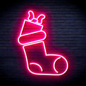 ADVPRO Christmas Sock with Present Ultra-Bright LED Neon Sign fnu0166 - Pink
