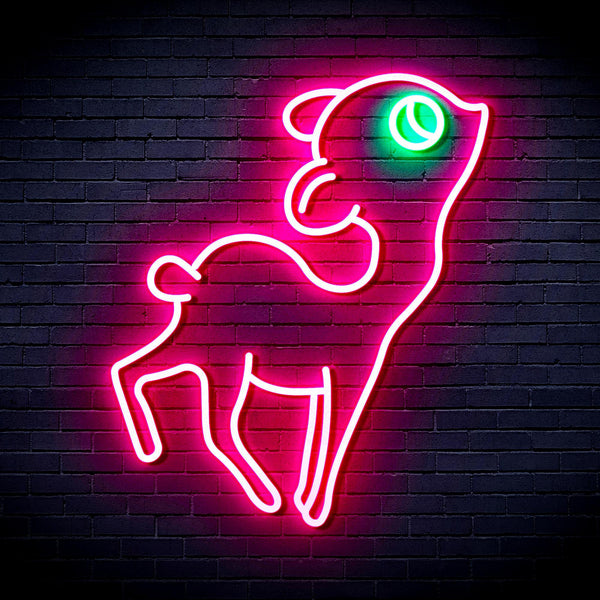 ADVPRO Deer Ultra-Bright LED Neon Sign fnu0167 - Green & Pink