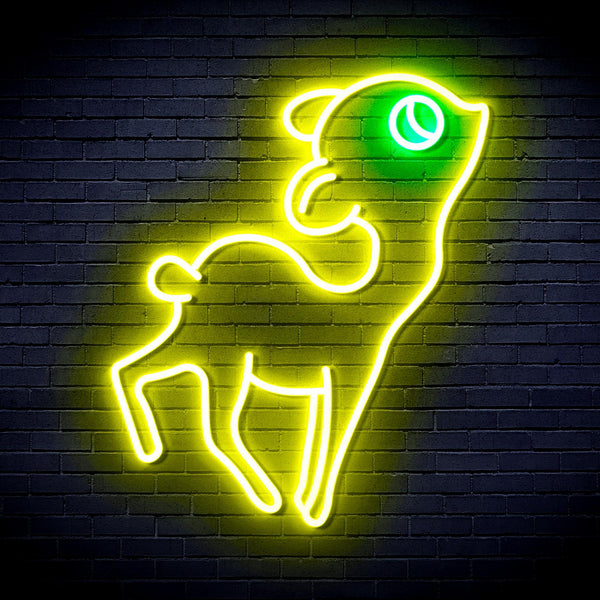 ADVPRO Deer Ultra-Bright LED Neon Sign fnu0167 - Green & Yellow