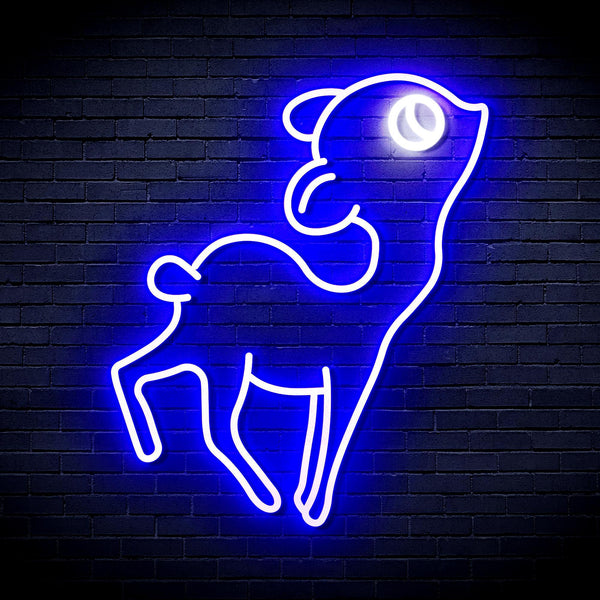 ADVPRO Deer Ultra-Bright LED Neon Sign fnu0167 - White & Blue