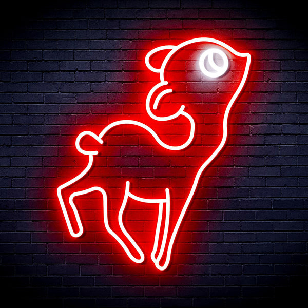 ADVPRO Deer Ultra-Bright LED Neon Sign fnu0167 - White & Red