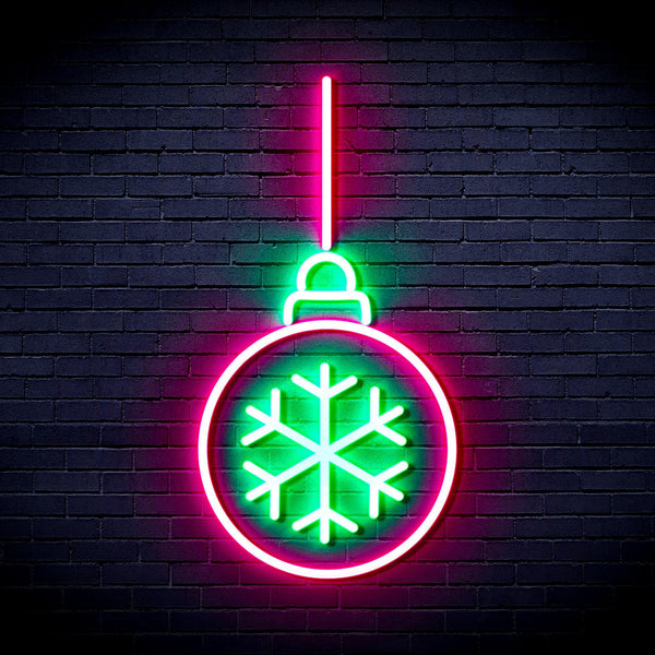 ADVPRO Christmas Tree Ornament Ultra-Bright LED Neon Sign fnu0169 - Green & Pink