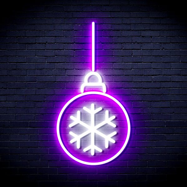 ADVPRO Christmas Tree Ornament Ultra-Bright LED Neon Sign fnu0169 - White & Purple