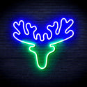 ADVPRO Deer Head Ultra-Bright LED Neon Sign fnu0170 - Green & Blue