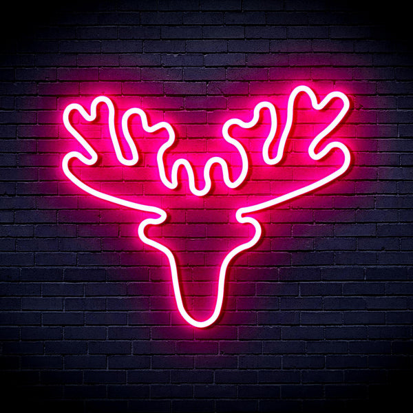 ADVPRO Deer Head Ultra-Bright LED Neon Sign fnu0170 - Pink